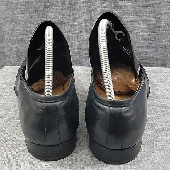 Tanino Crisci Men\'s Black Leather Dress Shoes Loafers Made in Italy SZ 10.5M main image 7
